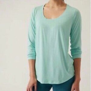Athleta Stratus II Long Sleeve Teal Shirt XS (#215)